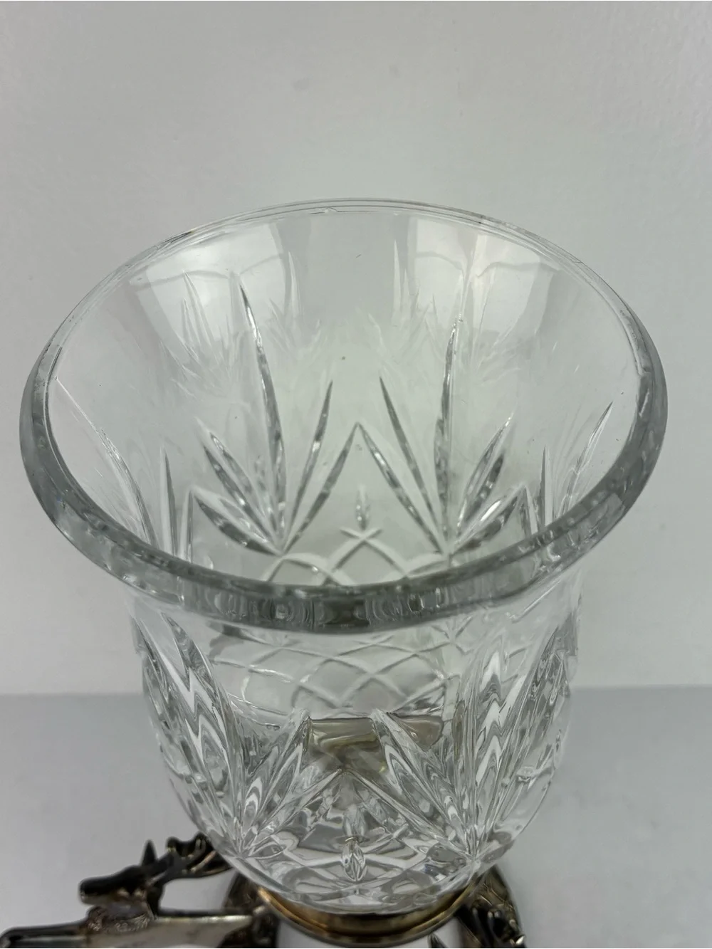 Godinger Vintage 1980’s Silver Plated Reindeer Hurricane Candleholder